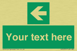 Custom Arrow Left Sign